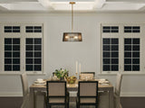 Kichler Linara 3-Light Black Mid-century Drum Medium Hanging Convertible Pendant/semi-flush