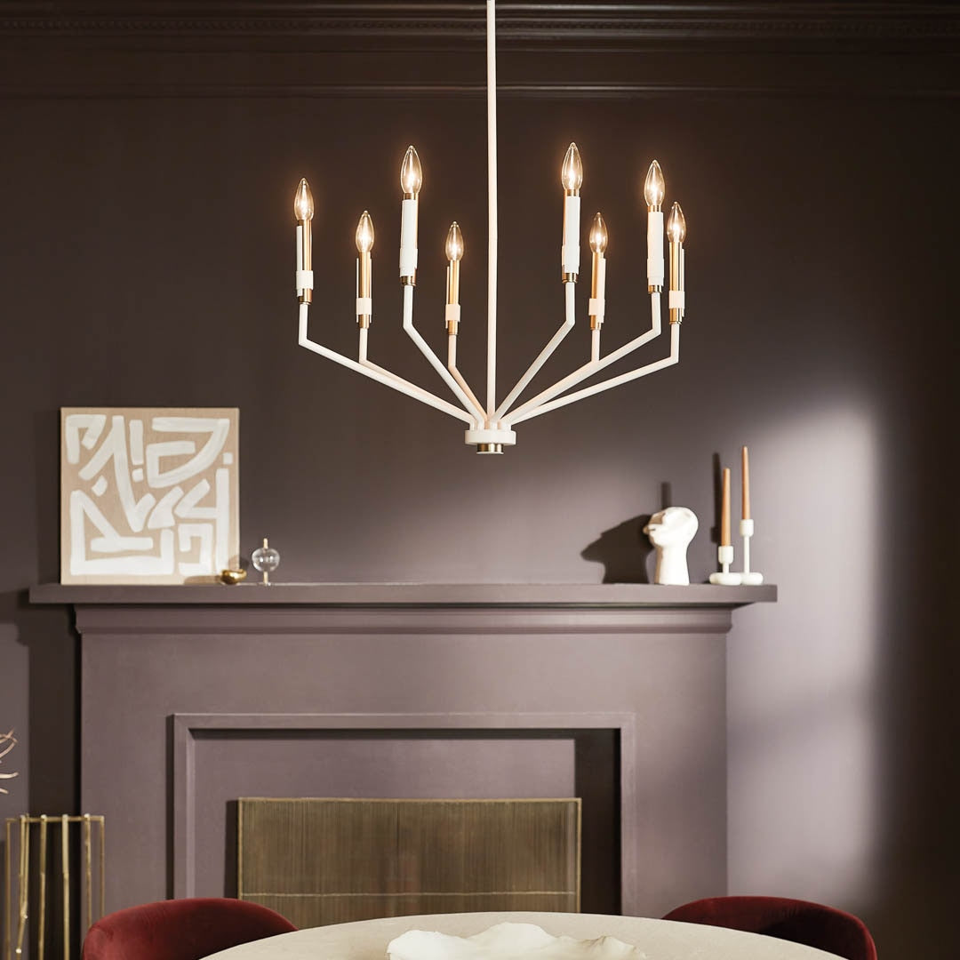 Kichler Armand 8-Light White Modern/Contemporary Chandelier