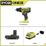 18-Volt ONE+ Lithium-Ion Cordless 1/2 in. Hammer Drill/Driver Kit with (2) 1.5 Ah Batteries, Charger, and Tool Bag