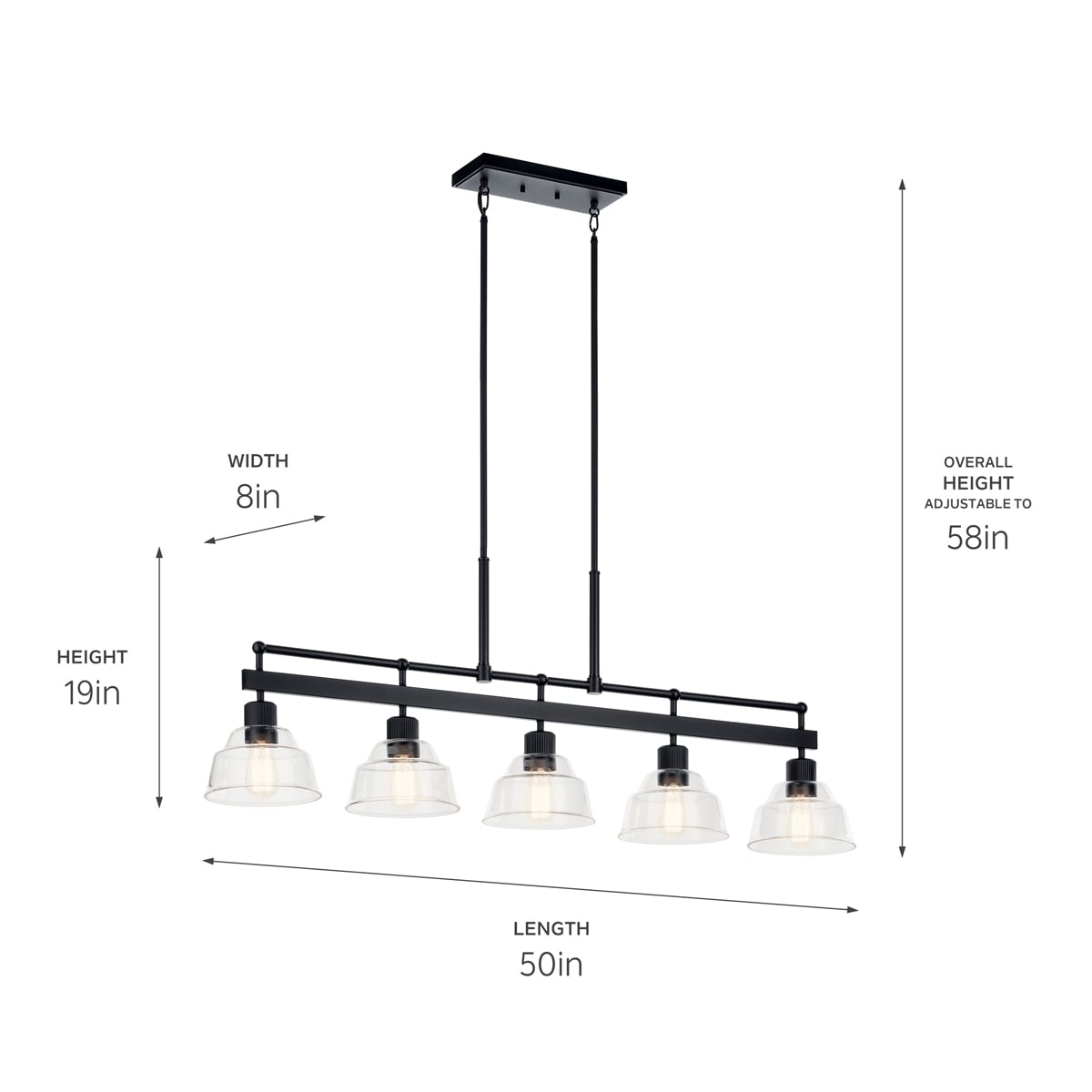 Kichler Eastmont 5-Light Black Vintage Chandelier