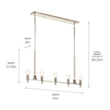 Kichler Torvee 5-Light Brushed Nickel Vintage Chandelier