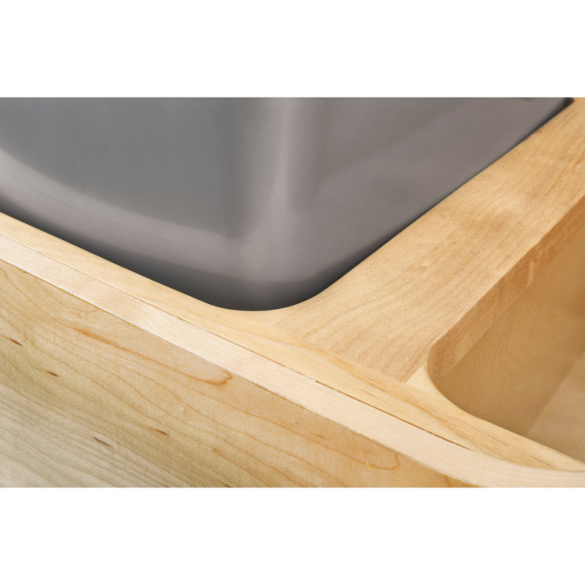 Rev-A-Shelf 50-Quart Soft-Close Dual Pull-Out Trash Can – Maple Frame, BLUMOTION Slides
