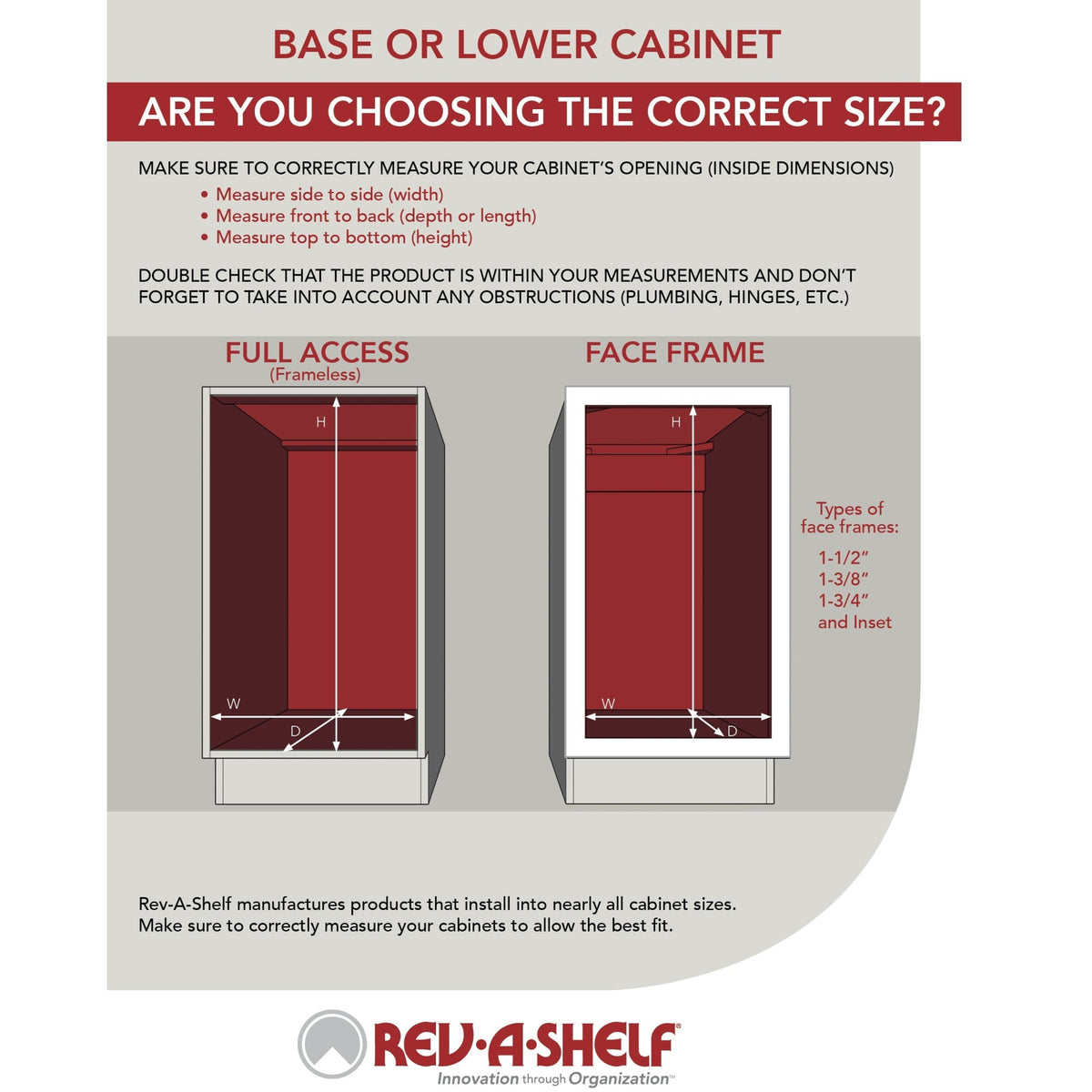 Rev-A-Shelf 50-Quart Plastic Soft-Close Single Pull-Out Trash Can, Door-Mount
