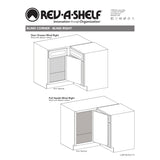Rev-A-Shelf 4.75-in W x 2-in H x 14-in D Soft-Close Sliding Shelf Kit for Cloud Blind Corner Organizers, 1-Tier
