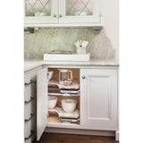 Rev-A-Shelf Cloud 37.63-in W x 24.44-in H 2-Tier Blind Corner Cabinet Pull-Out Organizer, Maple