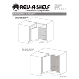 Rev-A-Shelf 32.25-in W x 24-in H 3-Tier Pull-Out Metal Soft-Close Blind Corner Cabinet Organizer