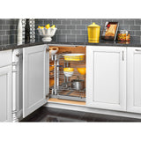 Rev-A-Shelf 32.25-in W x 24-in H 3-Tier Pull-Out Metal Soft-Close Blind Corner Cabinet Organizer