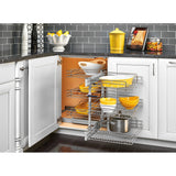 Rev-A-Shelf 26.25-in W x 24-in H 3-Tier Pull-Out Metal Soft Close Baskets & Cabinet Organizer