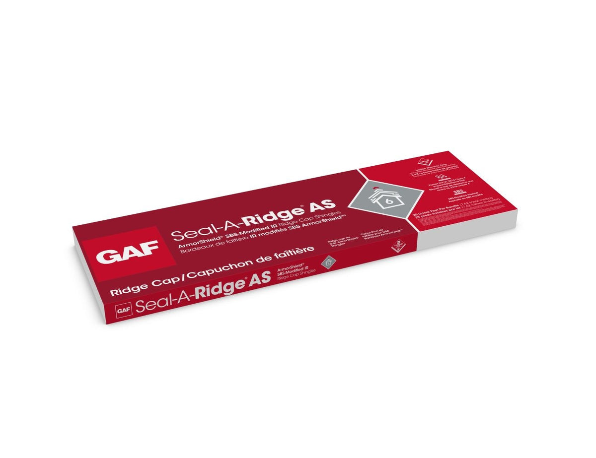 GAF Seal-A-Ridge AS Charcoal Algae-Resistant Hip & Ridge Roof Shingles, 25 Linear Ft per Bundle