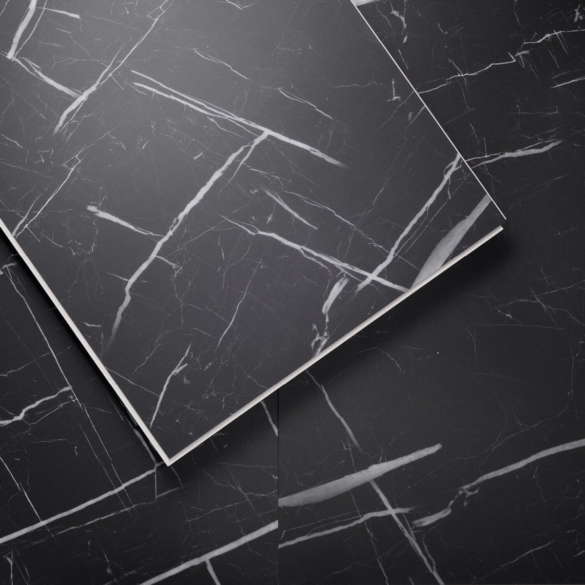 Lucida USA Terracore Nero Marquina Gray 22-mil x 12-in W x 24-in L Waterproof Interlocking Luxury Vinyl Plank Flooring (16-sq ft/ Carton)
