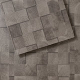 Lucida USA (Sample) FabCore Faded Block Brown Patterned Look 28-mil Water Resistant Glue Down Vinyl Tile