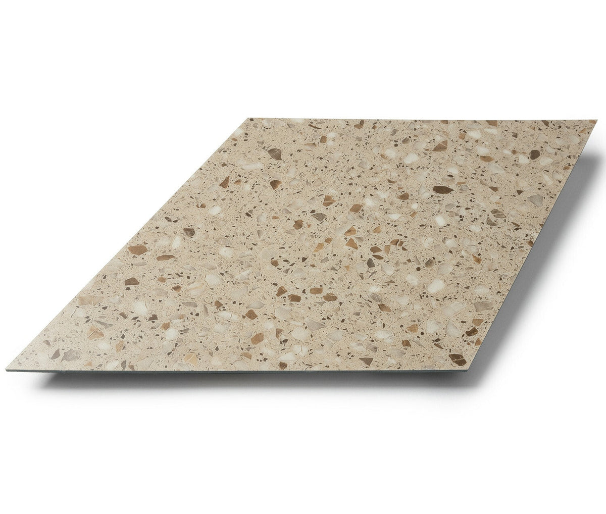 Lucida USA (Sample) MosaiCore Desert Rock Brown Stone Look 28-mil Waterproof Glue Down Vinyl Tile