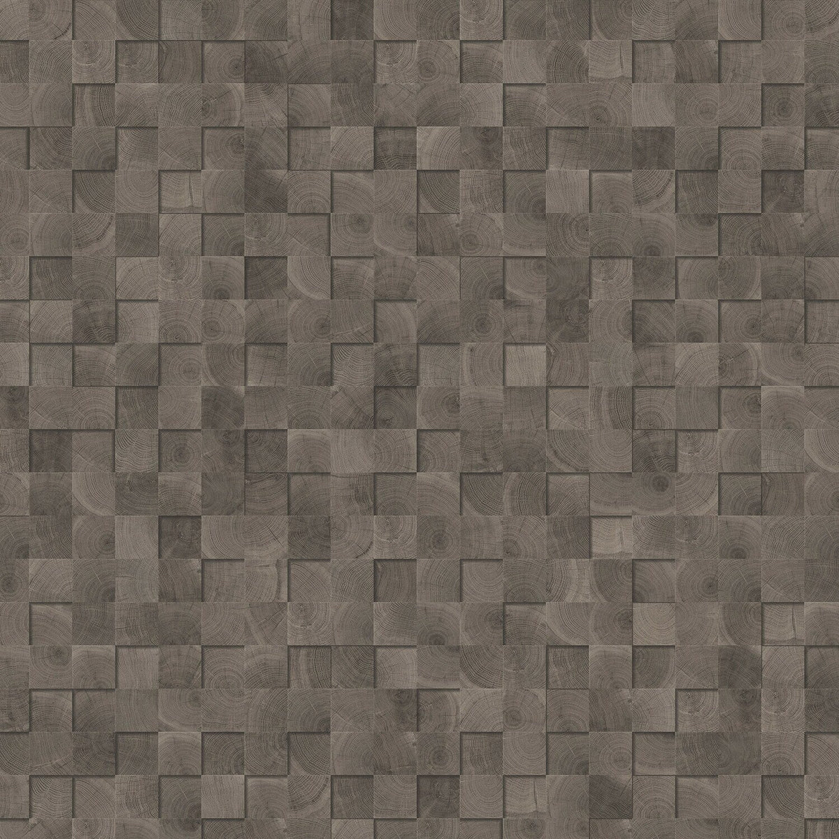 Lucida USA (Sample) FabCore Faded Block Brown Patterned Look 28-mil Water Resistant Glue Down Vinyl Tile