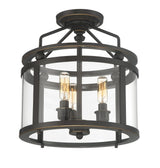 Quoizel Norfolk 11.87-in Oil Rubbed Bronze Transitional Semi-Flush Mount Light