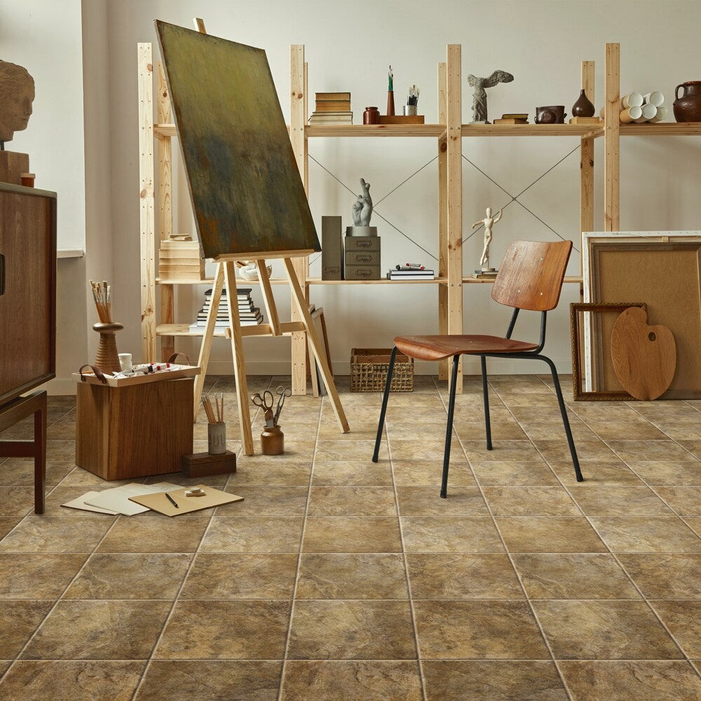 Congoleum AirStep Plus Starlight Sunstone Sheet Vinyl Sample (Cut-to-Length, 13-mil Wear Layer)
