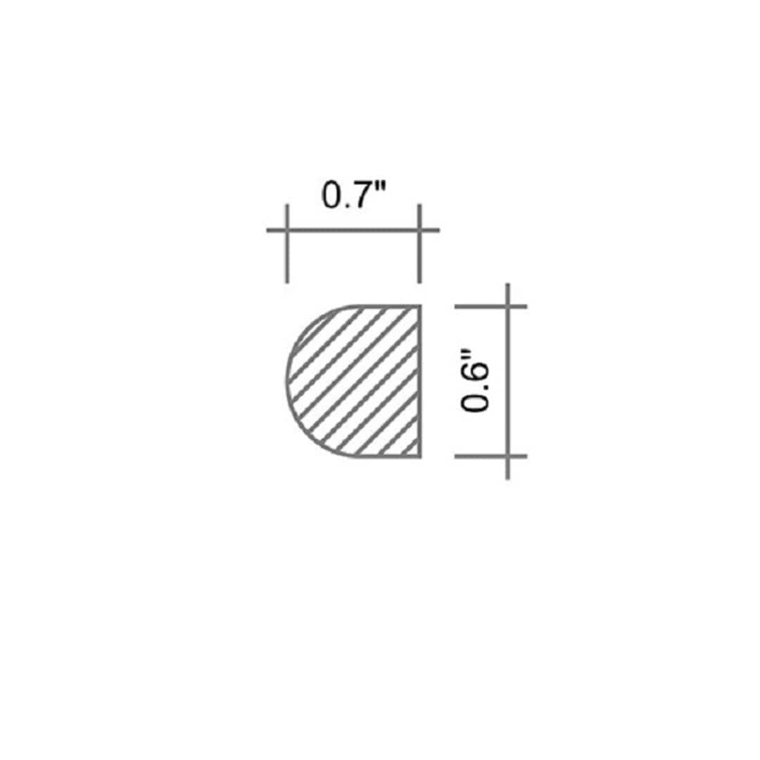 Apollo Tile 10-Pack Light Black 1/2-in x 12-in Marble Pencil Tile (0.5-sq. ft/ Carton)