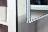 WELLFOR KAIF 16-in x 20-in Surface/Recessed Mount Aluminum Mirrored Soft Close Medicine Cabinet
