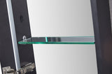 Forclover KF 15-in x 36-in Surface/Recessed Mount Black Mirrored Soft Close Medicine Cabinet