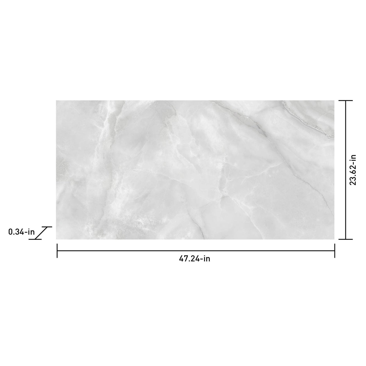 Satori Regent Onyx Lumiere 24-in x 48-in Polished Porcelain Marble Look Floor and Wall Tile (7.75-sq. ft/ Piece)