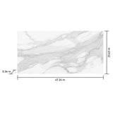 Satori Regent Statuario Abisso 24-in x 48-in Polished Porcelain Marble Look Floor and Wall Tile (7.75-sq. ft/ Piece)