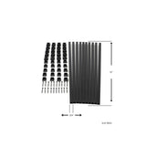 TITAN BUILDING PRODUCTS 3/4-in x 32-in Powder Coated Black Aluminum Square Deck Baluster (10-Pack)
