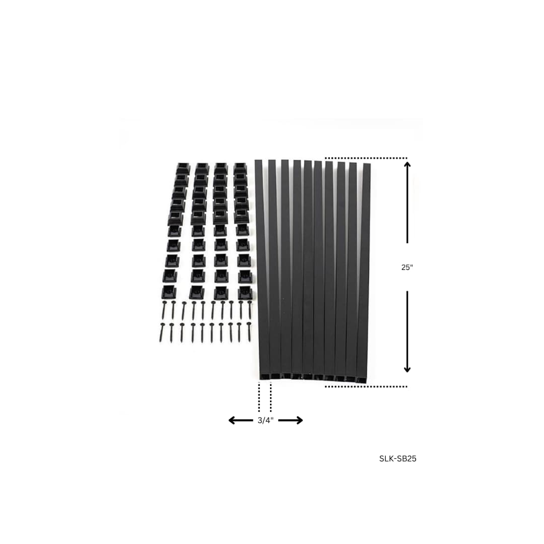 TITAN BUILDING PRODUCTS 3/4-in x 26-in Powder Coated Black Aluminum Square Deck Baluster (10-Pack)