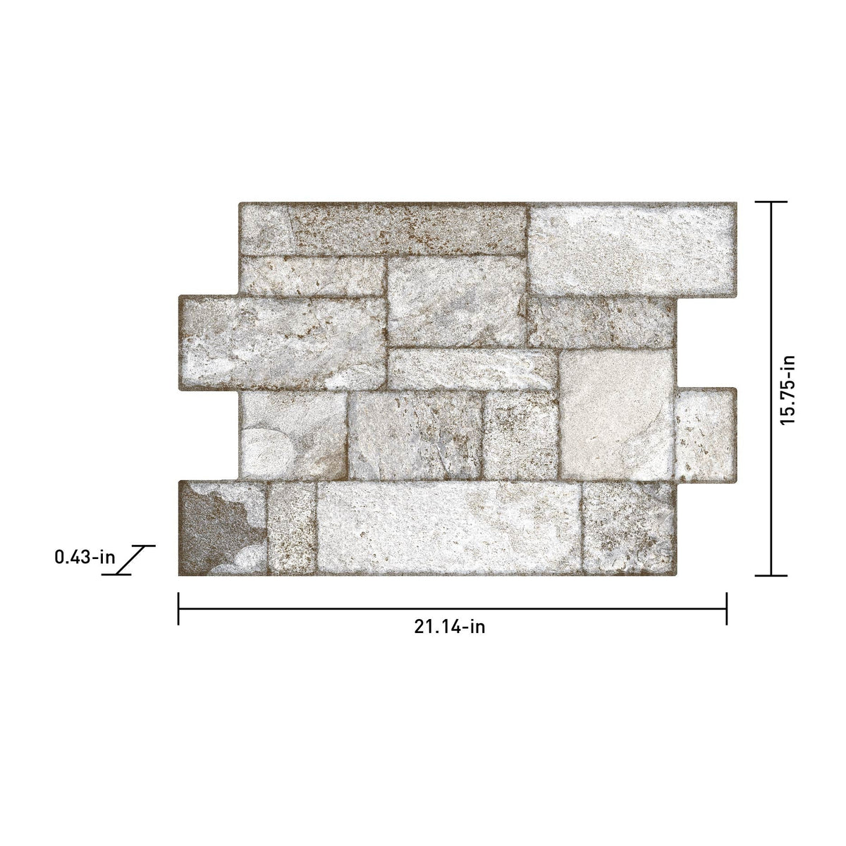 Satori Carmen Charcoal 16-in x 24-in Matte Porcelain Wall Tile (2.31-sq. ft/ Piece)