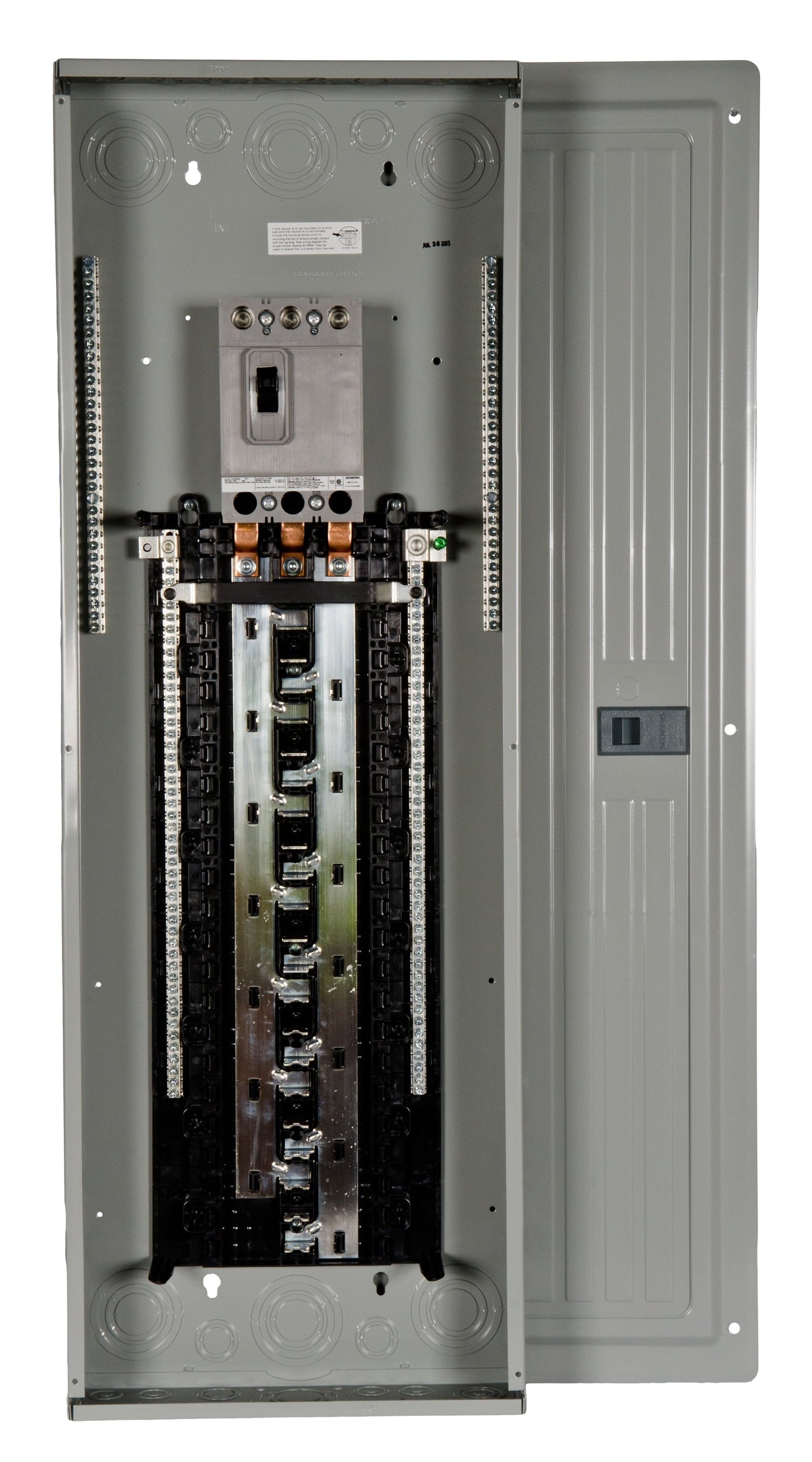 Siemens PL 200-Amp 30-space load center - front view