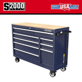 CRAFTSMAN 2000 Series 51.2-in L x 37.5-in H 8-Drawers Rolling Midnight Blue Wood Work Bench