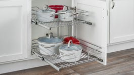 Rev-A-Shelf 14.75-in W x 19-in H 2-Tier Pull-Out Chrome Wire Organizer with Soft-Close