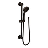 4-Spray 4 in. Eco-Performance Handheld Handshower with Slidebar in Brushed Nickel
