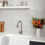 Premier Accents Eclipse Gray Diamond 11 in. x 15 in. x 8 mm Stone Mosaic Floor and Wall Tile (0.94 sq. ft. / piece) - Super Arbor