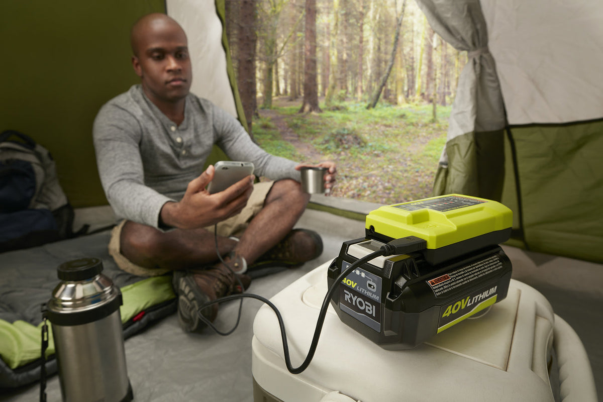 RYOBI 40-Volt Lithium-Ion Charger with USB Port