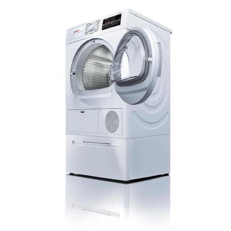 Bosch 300 4-cu ft Stackable Ventless Electric Dryer (White)