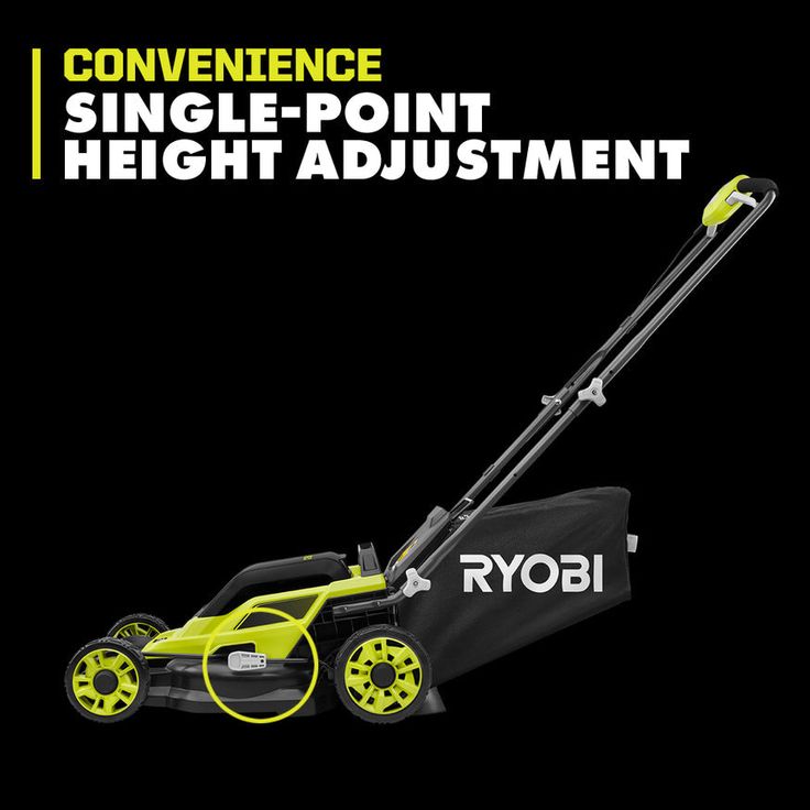 RYOBI 13 in. ONE+ 18-Volt Lithium-Ion Cordless Battery Walk Behind Push Lawn Mower - 4.0 Ah Battery/Charger Included