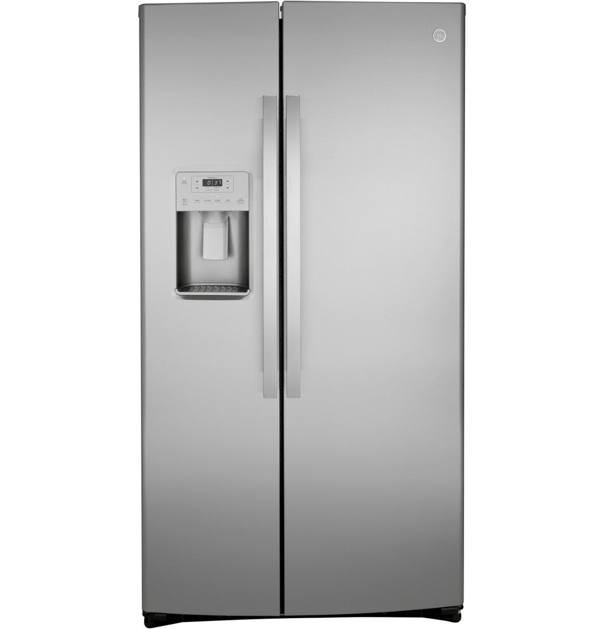 GE 21.8 cu. ft. Side-by-Side Refrigerator, Fingerprint Resistant Stainless Steel, Counter-Depth (GZS22IYNFS)