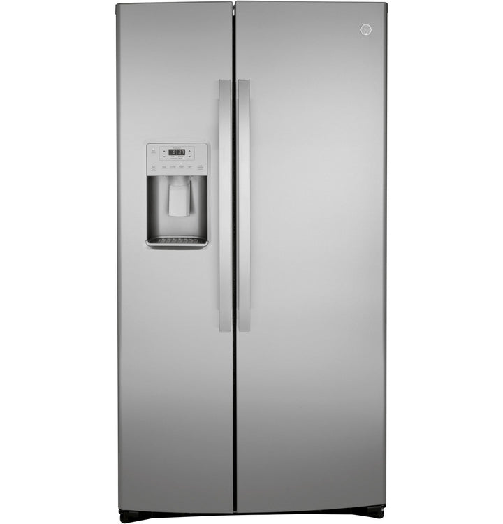 GE 21.8 cu. ft. Side-by-Side Refrigerator, Fingerprint Resistant Stainless Steel, Counter-Depth (GZS22IYNFS)