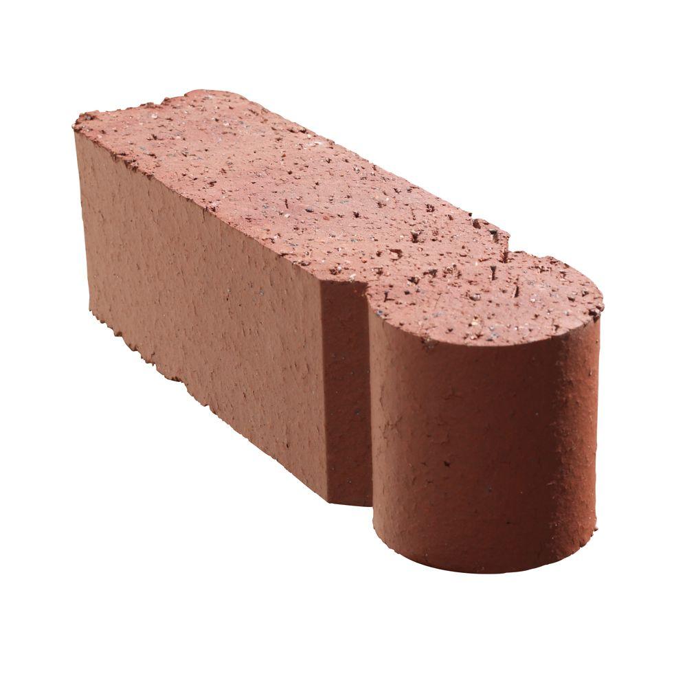 12 in. x 3 in. x 3.5 in. Spinner Burgundy Clay Edger - Super Arbor