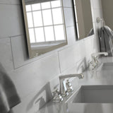 27 in. W x 41 in. H (L1) Frameless Rectangular Deluxe Glass Bathroom Vanity Mirror