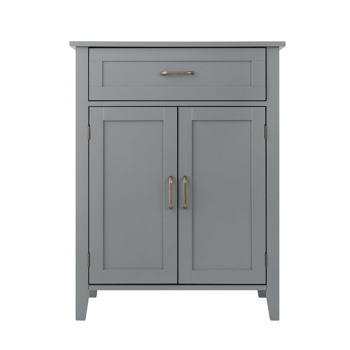 Teamson Home Mercer 26-in x 33.75-in x 13-in Gray Freestanding Linen Cabinet