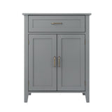 Teamson Home Mercer 26-in x 33.75-in x 13-in Gray Freestanding Linen Cabinet