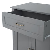Teamson Home Mercer 26-in x 33.75-in x 13-in Gray Freestanding Linen Cabinet