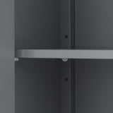 Teamson Home Mercer 26-in x 33.75-in x 13-in Gray Freestanding Linen Cabinet