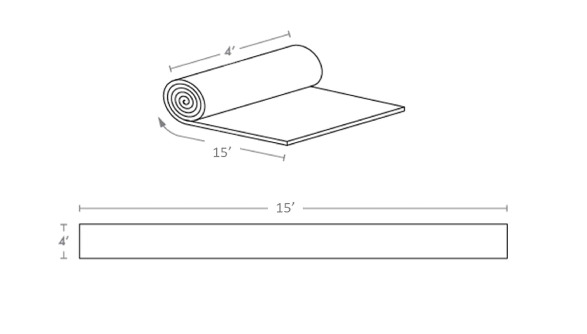 Courage GymFloor 48-in W x 180-in L x 0.315-in T Rubber Gym Floor Roll (60-sq ft)
