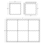 Courage GymFloor 24-in W x 24-in L x 0.315-in T Interlocking Rubber Gym Floor Tile (25.7-sq ft) (6-Pack)