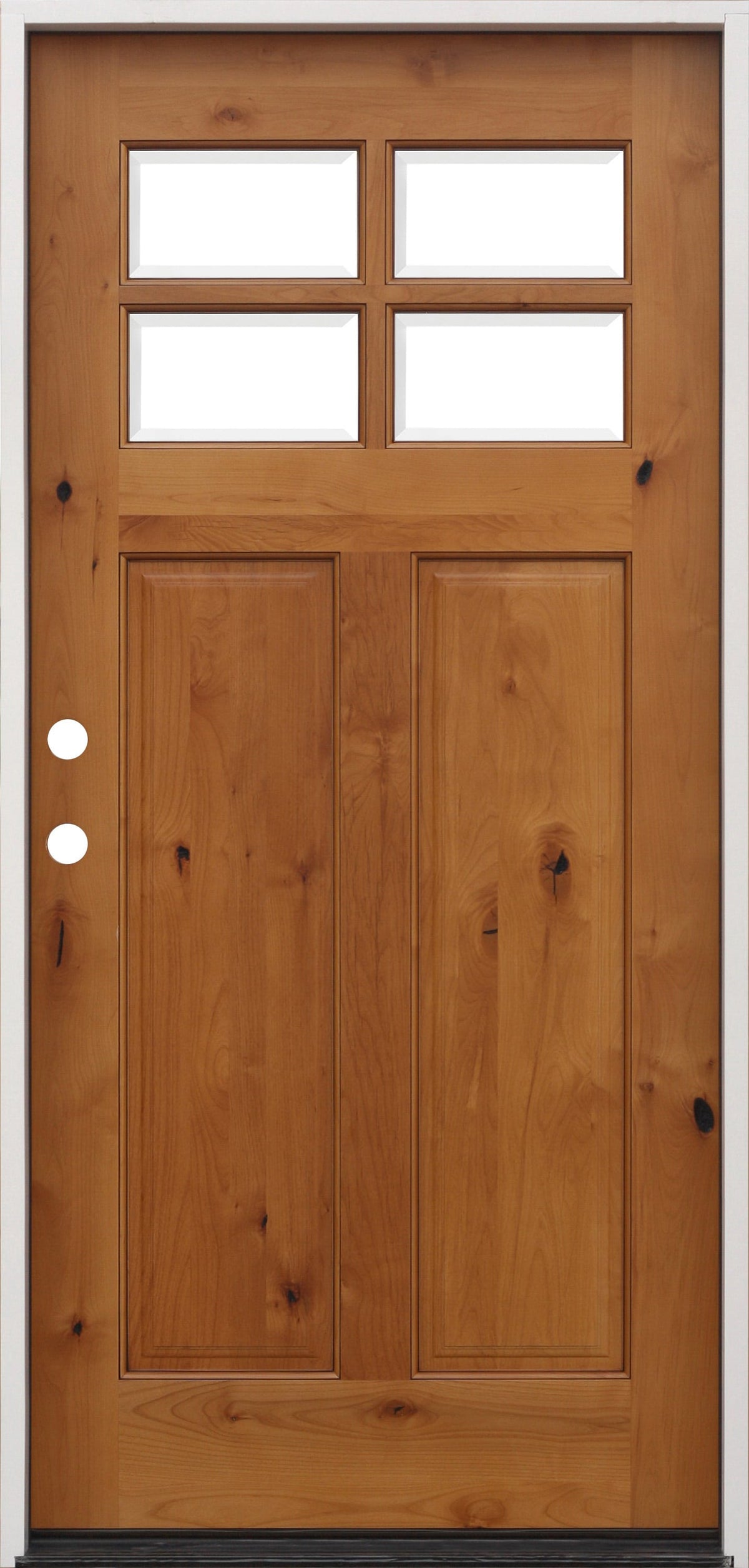 Creative Entryways Craftsman Golden Alder Prehung Front Door with Decorative Glass