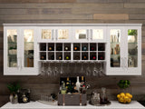 NewAge Products Home Bar 63-in x 85-in White Rectangle Bar Cabinet