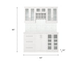 NewAge Products Home Bar 63-in x 85-in White Rectangle Bar Cabinet