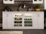 NewAge Products Home Bar 63-in x 85-in White Rectangle Bar Cabinet