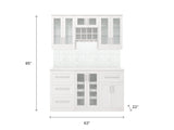 NewAge Products Home Bar 63-in x 85-in White Rectangle Bar Cabinet